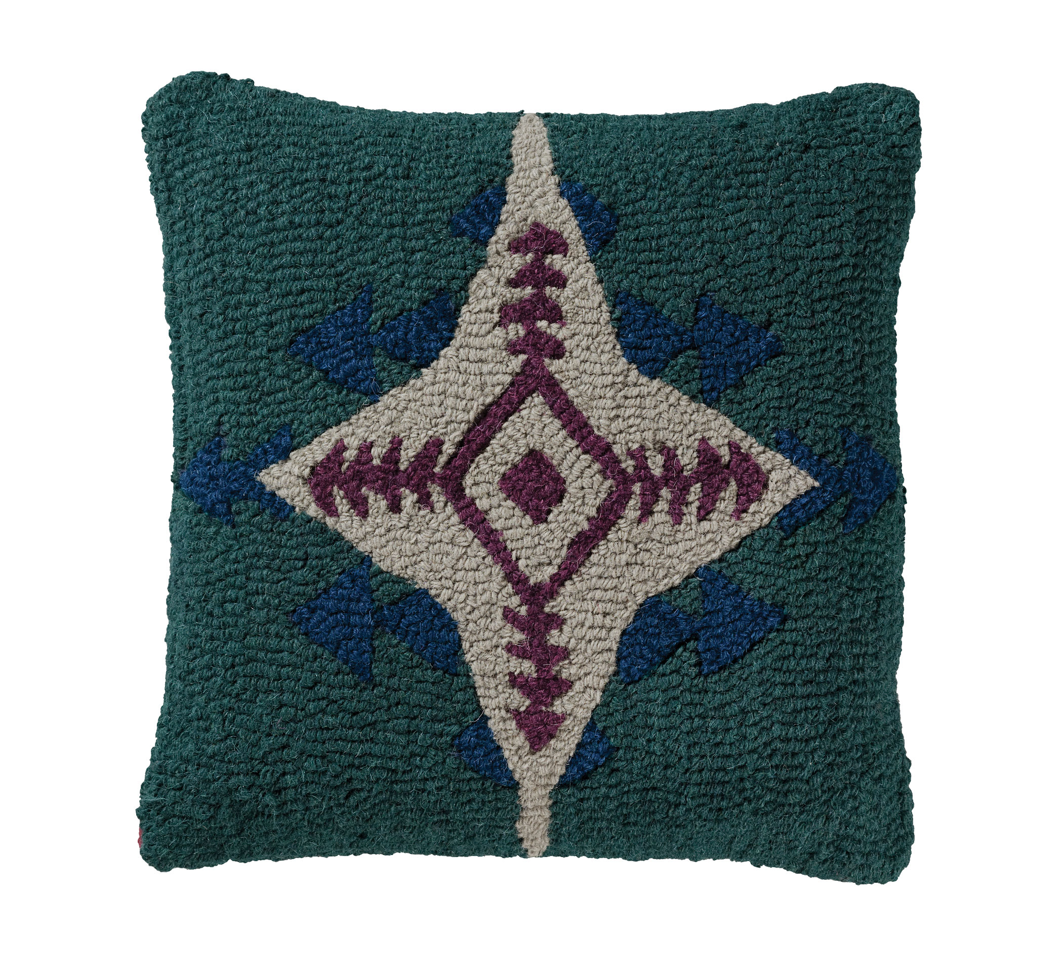 Conejos Hooked Wool Pillow